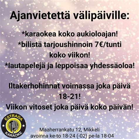 mikkeli ykerho|Karaoke